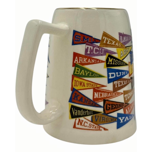 Vintage College University Banner Pennants Ceramic Stein Mug For Sale - Image 4 of 11