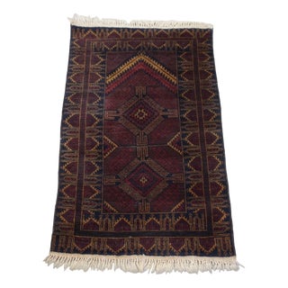 Decorative Rug with Dark Shades For Sale