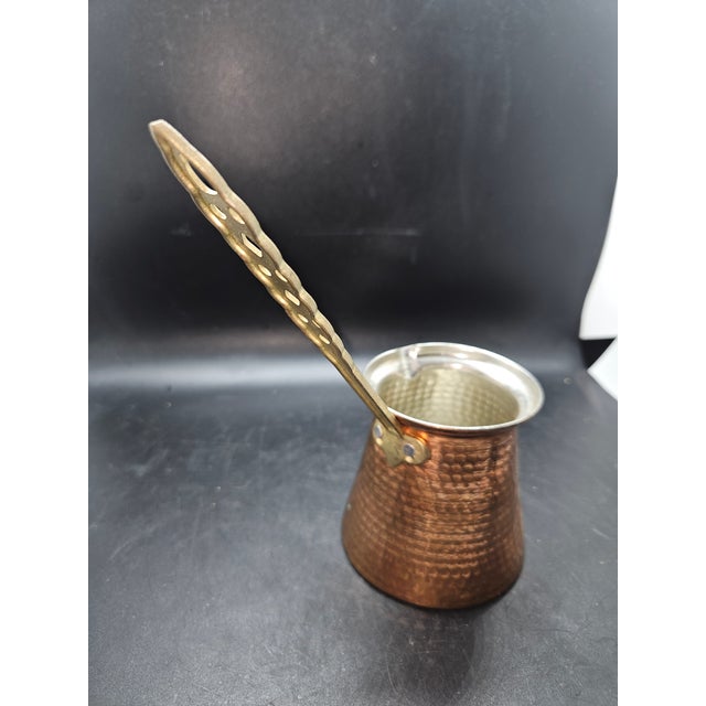 Turkish Traditional Handmade Stove Top Copper Coffee Pot,Greek Ibrik Cezve