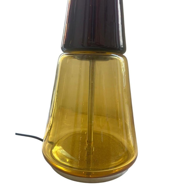 "Mevio" Table Lamp by Fulvio Bianconi for Venini, 1980s Wear consistent with age and use. This piece is attributed to the...