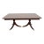 Baker Furniture Style Georgian Mahogany Double Pedestal Extension Dining Table, Newly Refinished For Sale