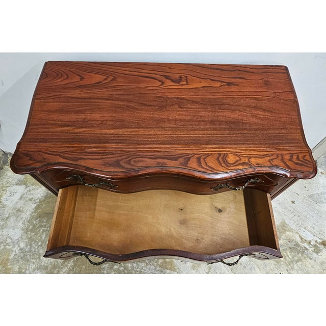 Wood Tomlinson Furniture Mid-Century Provincial Oak Secretary Chest of Drawers For Sale - Image 7 of 11