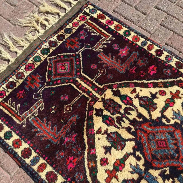 Textile 1960s Vintage Turkish Handknotted Small Rug - 42"x84" For Sale - Image 7 of 8