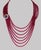 480 Ct 7 Layer Natural Smooth Ruby Bead Necklace 14k Gold Sapphire Diamond Clasp For Sale - Image 16 of 18