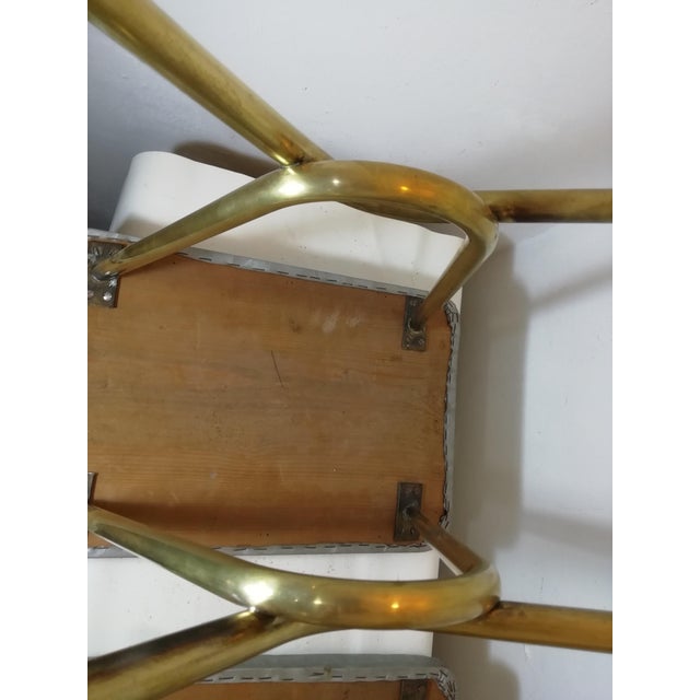 Vintage Brass Stools, Italy, 1950s, Set of 2 For Sale - Image 11 of 12
