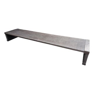 Andrianna Shamaris Exquisite Monumental Couture Hand Carved Bench For Sale