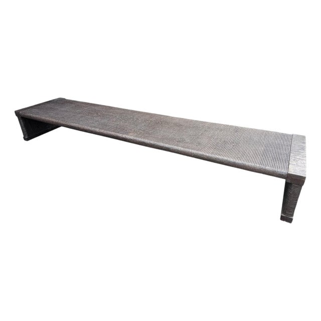 Andrianna Shamaris Exquisite Monumental Couture Hand Carved Bench For Sale