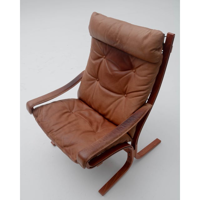 Brown Siesta Chairs and Ottoman by Ingmar Relling for Westnofa, 1960s, Set of 3 For Sale - Image 8 of 14