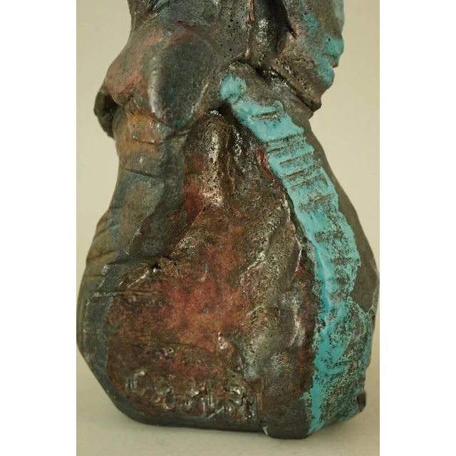 Antonia Campi, Surrealist Sculpture with Metallic Luster, 1960s, Ceramic For Sale - Image 11 of 18
