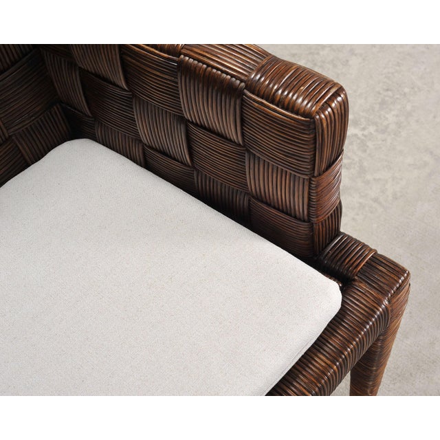 Set of Four John Hutton for Donghia Block Island Cane Armchairs For Sale - Image 15 of 18