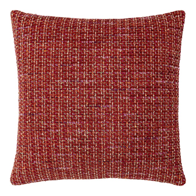 Scalamandre 22" x 22" Confetti Pillow in Red For Sale
