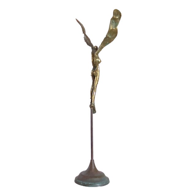 Fallen Angel Bronze Sculpture by Gyunay Aliev For Sale