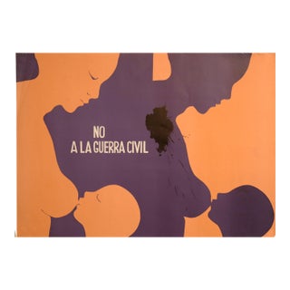 1970s Chilean Political Poster, "No a La Guerra Civil" (No to Civil War) For Sale