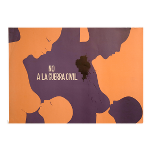 1970s Chilean Political Poster, "No a La Guerra Civil" (No to Civil War)