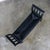 Late 20th Century French Country Black Painted Bench W/Woven Rush Seat & Cabriole Legs For Sale - Image 12 of 18