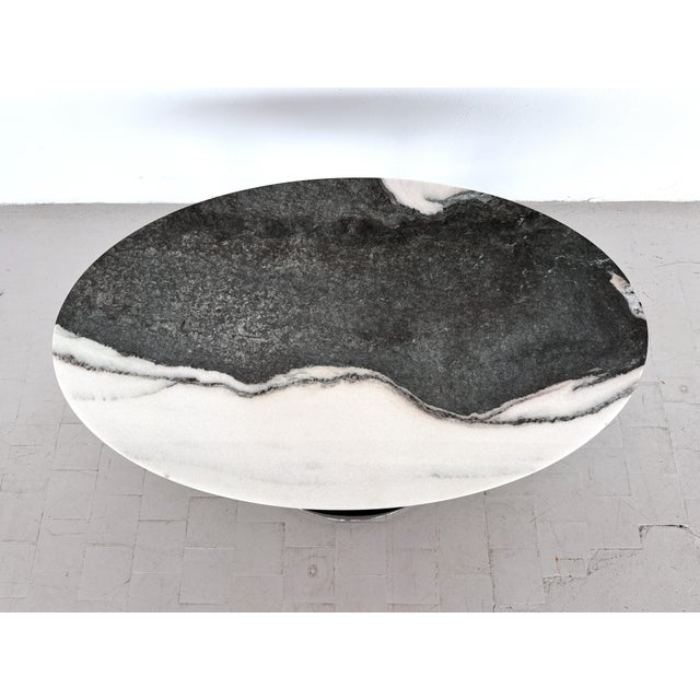 Italian Marble and Chrome Coffee Table, 1980s For Sale - Image 9 of 13