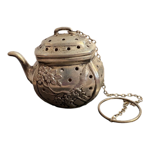 Vintage Sterling Silver Tea Infuser For Sale