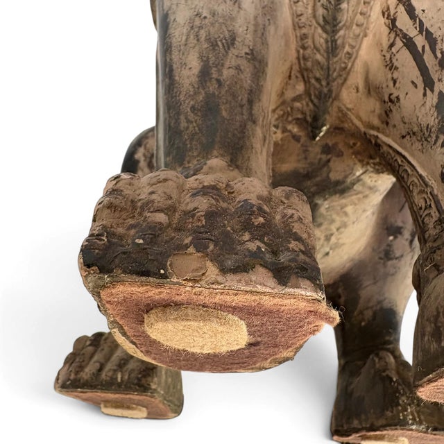 Vintage 1980 Austin Productions Foo Dog 21.75" Guardian Lion Statue Signed Large For Sale - Image 17 of 18