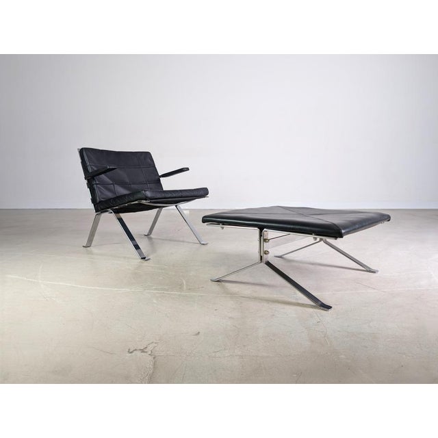 Mid-Century Modern Set of Armchair Eurochair and Ottoman by Hans Eichenberger for WK Möbel, 1600s For Sale - Image 3 of 13