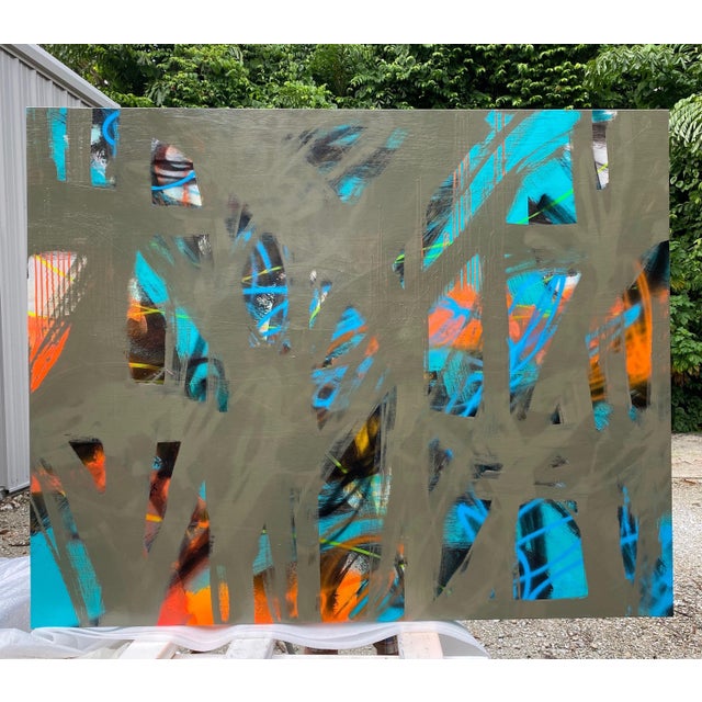 Mirtha Moreno Large Painting Titled “Cold Crush” 2021 For Sale In West Palm - Image 6 of 6