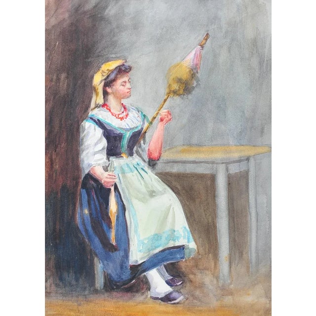 After Carlton Smith, 19th C. Sketch of a Woman with Parasol. A beautiful piece that will add to your décor!