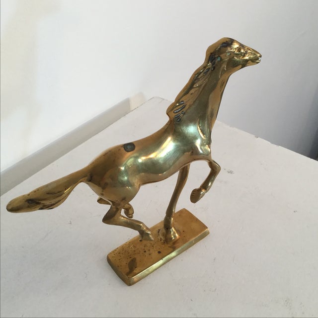 Vintage Brass Horse Statue Chairish
