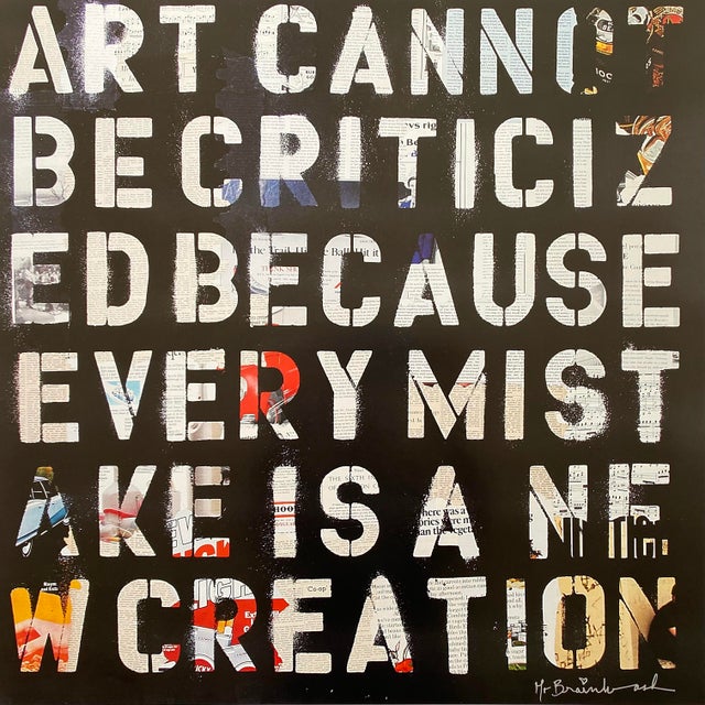 Mr. Brainwash " Art Cannot Be Criticized Because Every Mistake Is a New Creation " Lithograph Print Pop Art Poster For Sale In Kansas City - Image 6 of 10