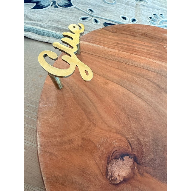 Give Thanks Wooden Serving Tray or Charcuterie Board For Sale - Image 4 of 9