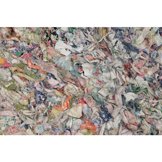 Gray Late 20th Century Colorful American Braid Confetti Throw Size Rug For Sale - Image 8 of 18