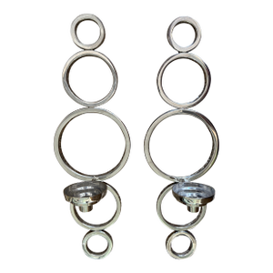 Global Views Progressive Ring Sconce - Silver Nickel Finish - Set of 2