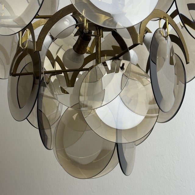 1970s Vintage Italian Smoked Murano Chandelier by Gino Vistosi, 1970s For Sale - Image 5 of 18