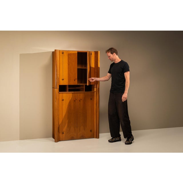 Mod. Scuderia Highboard in Walnut by Scarpa for Bernini, Italy, 1970s For Sale - Image 6 of 13