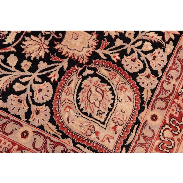 Art Nouveau Medallion 1990's Pak-Persian Tan/Red Wool Rug - 8'2'' X 10'7'' For Sale In New York - Image 6 of 9