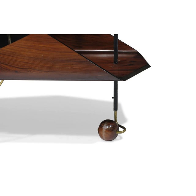 Mid 20th Century Mid 20th Century Jorge Zalszupin Carrinho De Chá Rosewood Bar Cart Trolley For Sale - Image 5 of 12