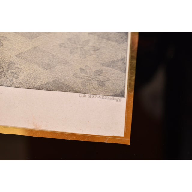 19th Century Burl Framed Lithograph of John Tyler For Sale - Image 4 of 7