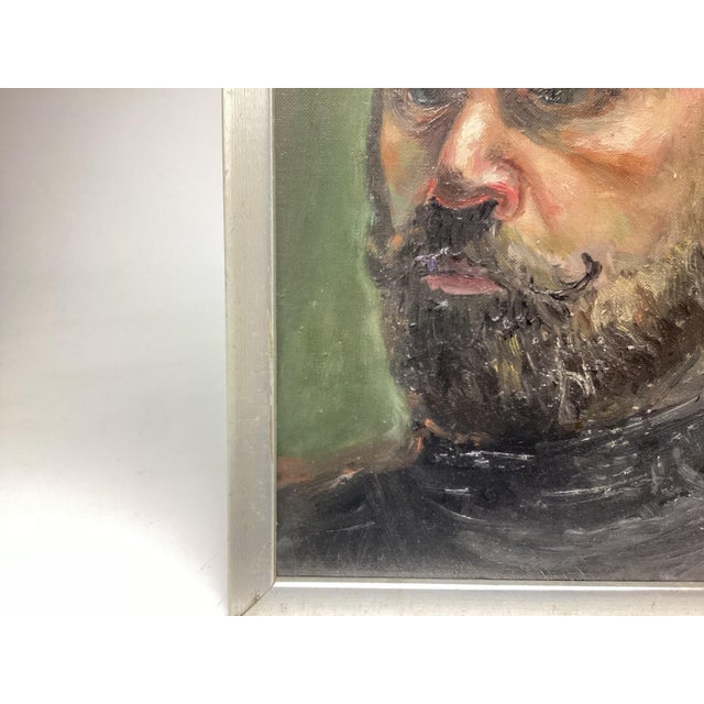 1960s Portrait of a Bearded Man - Signed For Sale - Image 4 of 7
