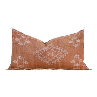 Saffron Diamond Oversized Lumbar Moroccan Pillow For Sale
