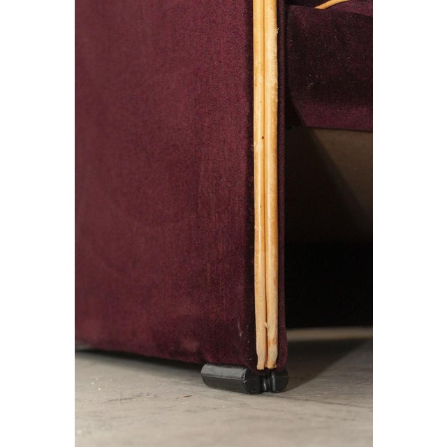 Textile Duc Three-Seater Sofa in Burgundy Velvet by Mario Bellini for Cassina, 1970s For Sale - Image 7 of 16