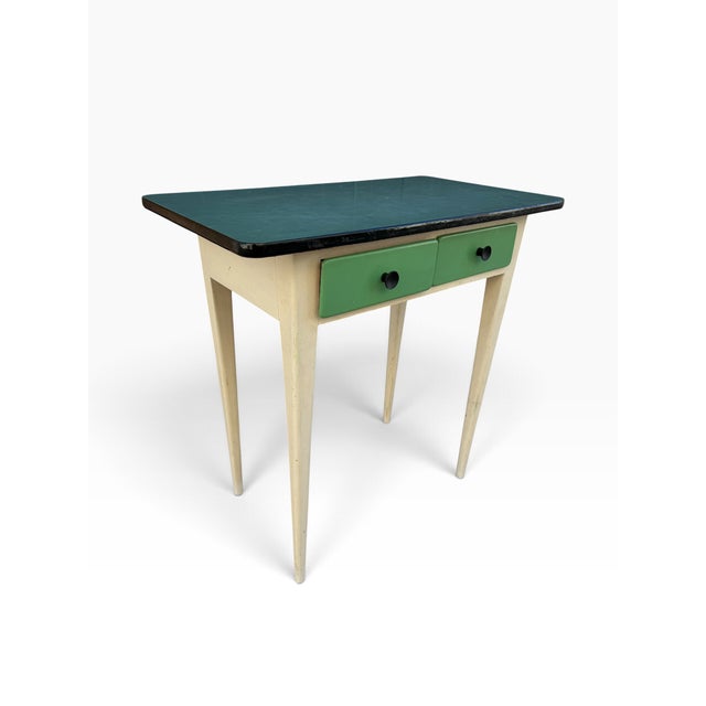 Blue Formica Side Table, France, 1950s For Sale - Image 10 of 10