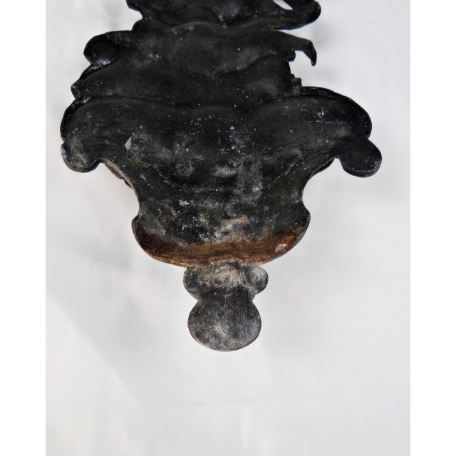 Large Cast Iron Holy Water Font with Cherubs and Crucifixes, 19th Century For Sale - Image 9 of 13