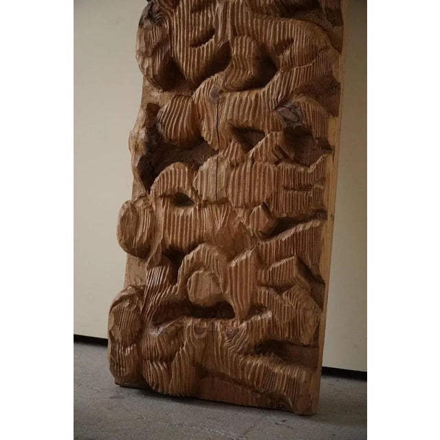 1970s Danish Hand Carved Wooden Sculpture, 1970s For Sale - Image 5 of 11