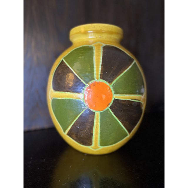 1960s Aldo Londi Set by Bitossi Italy: Matching Large Vase and Large Ashtray/Catchall For Sale In Los Angeles - Image 6 of 10