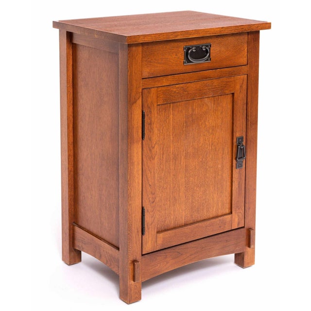 Mission / Arts and Crafts 1 Door, 1 Drawer Nightstand For Sale In Chicago - Image 6 of 10