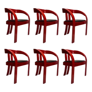 Elisa Armchairs attributed to Giovanni Battista Bassi, 1960s, Set of 6