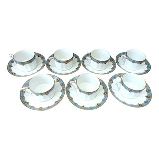 Limoges Coffee Service by Chabrol & Poirier, 1925, Set of 7 For Sale