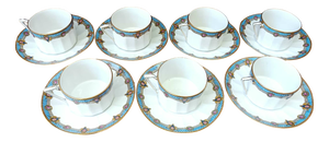Limoges Coffee Service by Chabrol & Poirier, 1925, Set of 7