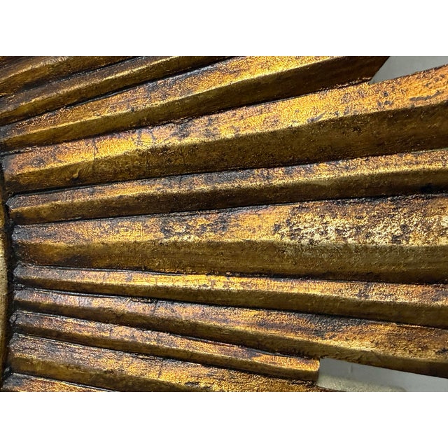 Wood Creative Co-Op Wood Sunburst Mirror For Sale - Image 7 of 12