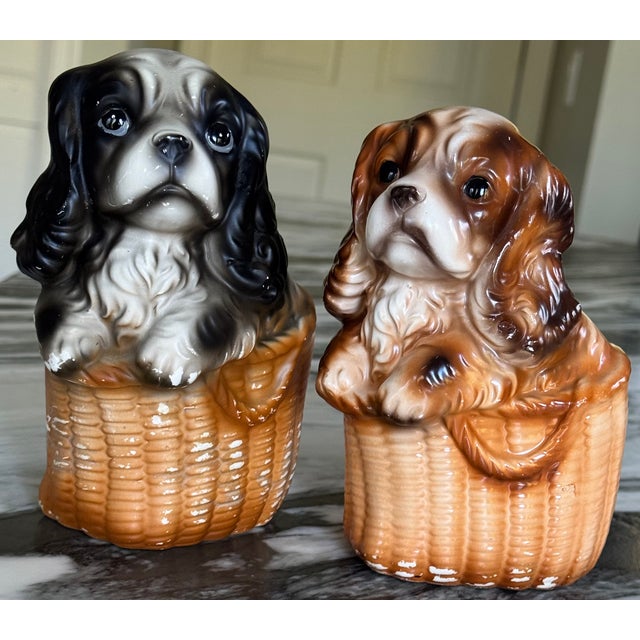 Made in Japan Mid-Century King Charles Spaniel Figures - A Pair For Sale - Image 4 of 15