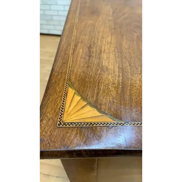 Wood Antique Federal Style Mahogany Inlaid Spade Foot Sideboard For Sale - Image 7 of 8