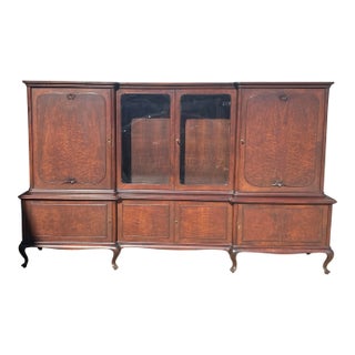 Antique Italian Oak Credenza / Buffet / Hutch For Sale